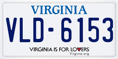 VA license plate VLD6153