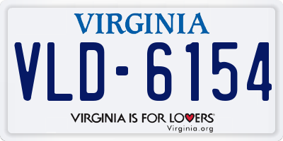 VA license plate VLD6154