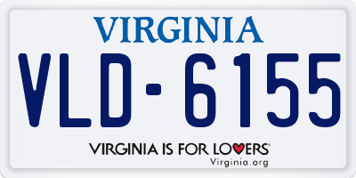 VA license plate VLD6155