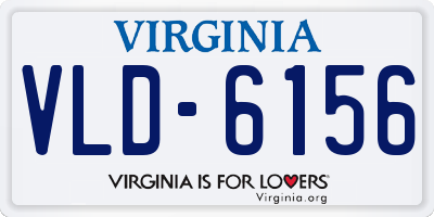VA license plate VLD6156