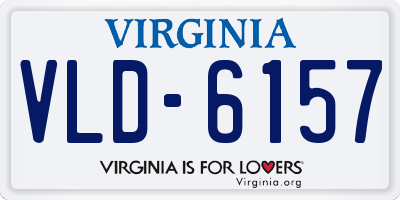 VA license plate VLD6157