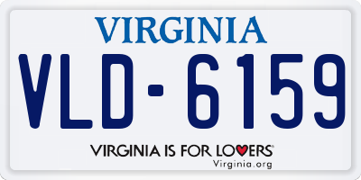 VA license plate VLD6159