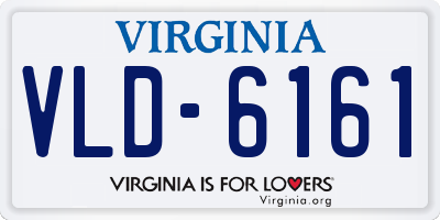 VA license plate VLD6161