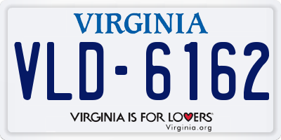 VA license plate VLD6162
