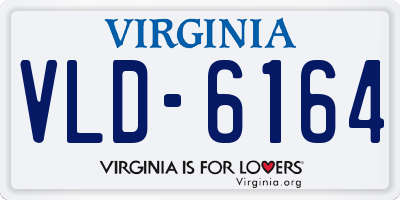 VA license plate VLD6164