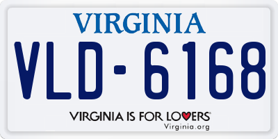 VA license plate VLD6168