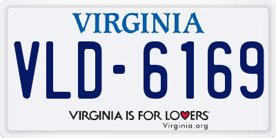 VA license plate VLD6169