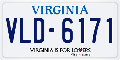 VA license plate VLD6171