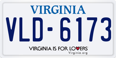 VA license plate VLD6173