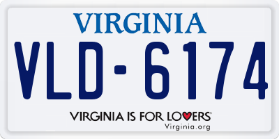 VA license plate VLD6174