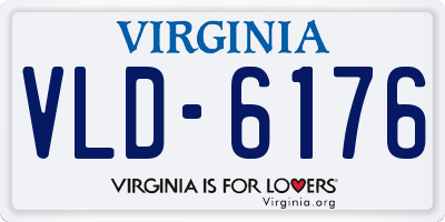 VA license plate VLD6176