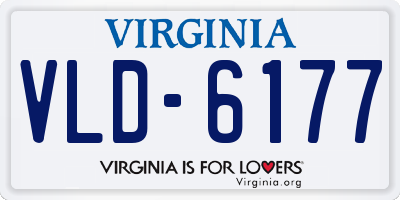 VA license plate VLD6177