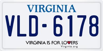 VA license plate VLD6178