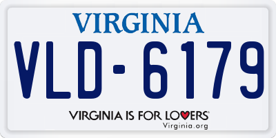 VA license plate VLD6179