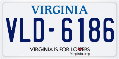 VA license plate VLD6186