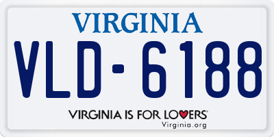 VA license plate VLD6188