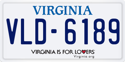 VA license plate VLD6189