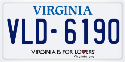 VA license plate VLD6190