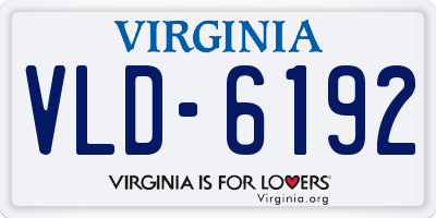 VA license plate VLD6192