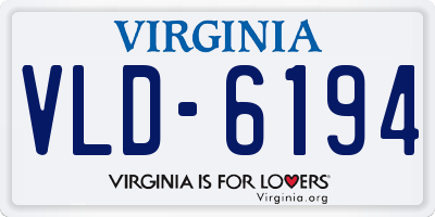 VA license plate VLD6194