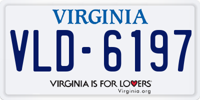 VA license plate VLD6197