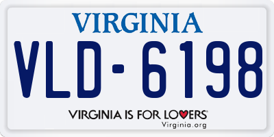 VA license plate VLD6198