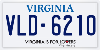 VA license plate VLD6210