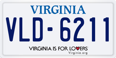 VA license plate VLD6211