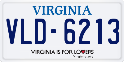 VA license plate VLD6213