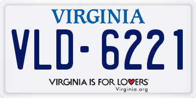 VA license plate VLD6221