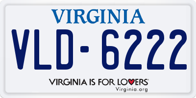 VA license plate VLD6222