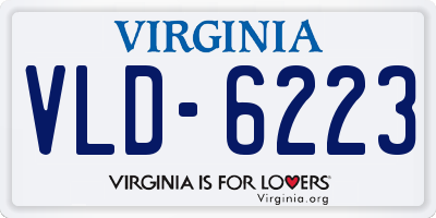 VA license plate VLD6223