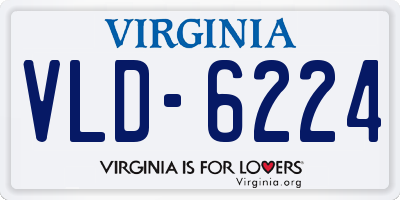 VA license plate VLD6224