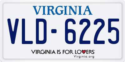 VA license plate VLD6225