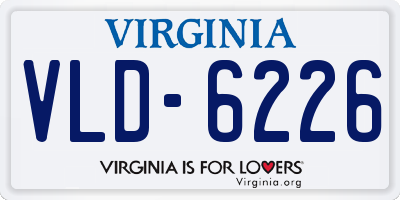 VA license plate VLD6226