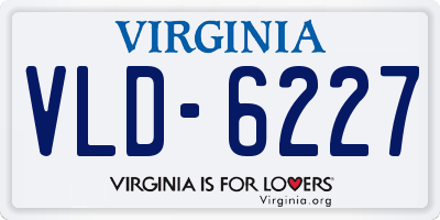 VA license plate VLD6227
