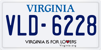 VA license plate VLD6228