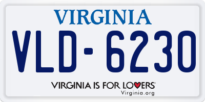 VA license plate VLD6230