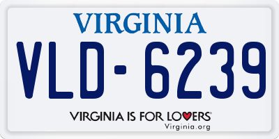 VA license plate VLD6239