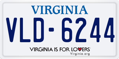VA license plate VLD6244