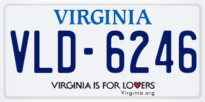 VA license plate VLD6246