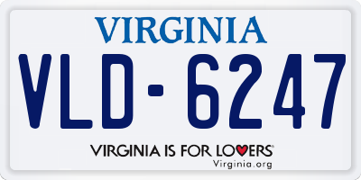 VA license plate VLD6247
