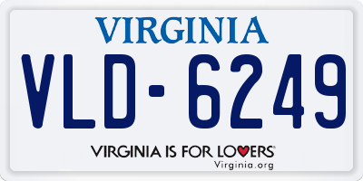 VA license plate VLD6249