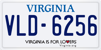 VA license plate VLD6256