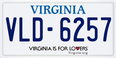 VA license plate VLD6257
