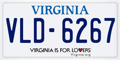 VA license plate VLD6267