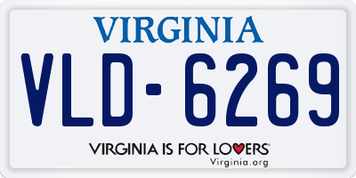 VA license plate VLD6269