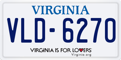 VA license plate VLD6270
