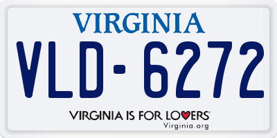 VA license plate VLD6272