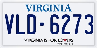 VA license plate VLD6273